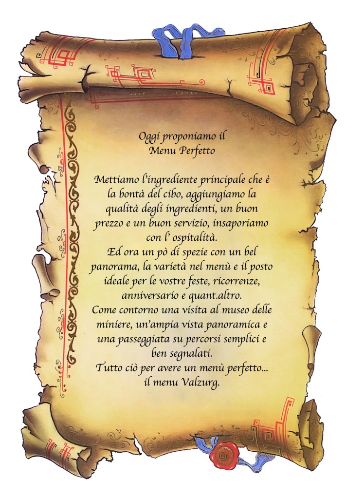 menu perfetto
